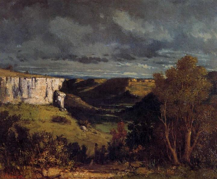 Gustave Courbet The Valley of the Loue in Stormy Weather
